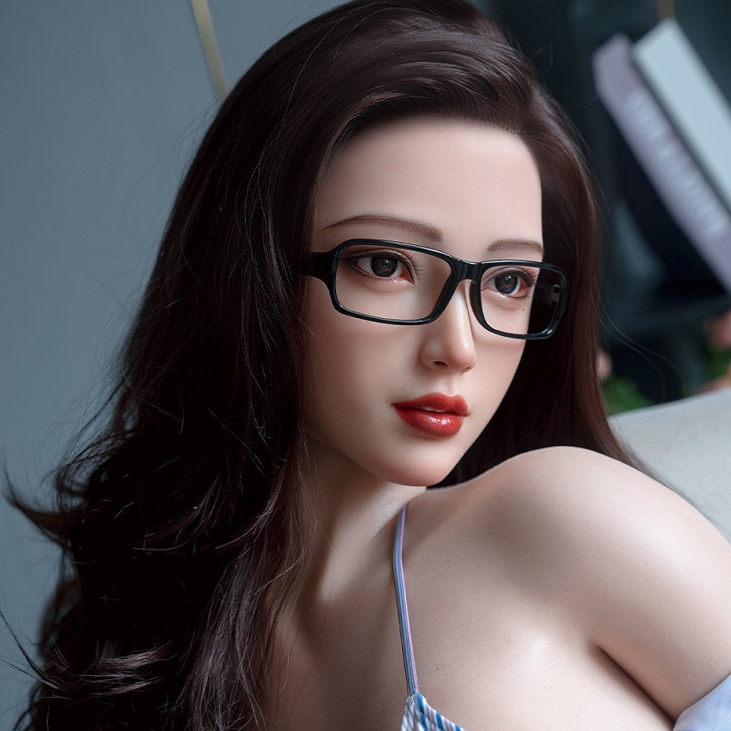 Riko - Sexy Asian Beauty in Striped Blouse - Realistic Silicone Doll with Free Shipping